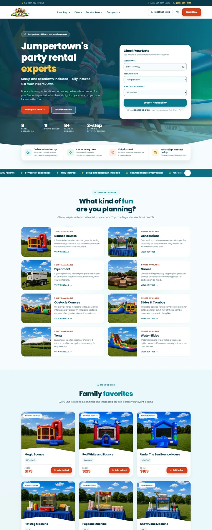 Cannonball design, home page